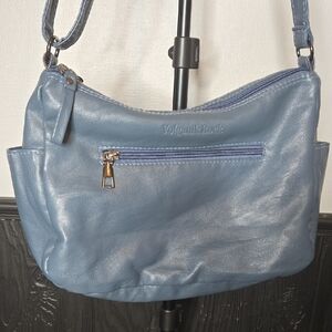 Volganik Rock Faux Leather Crossbody Bag, Blue